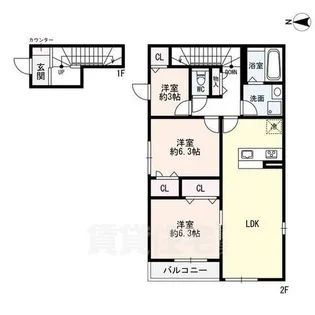 MAISON DE HIRO2【2階】の間取り