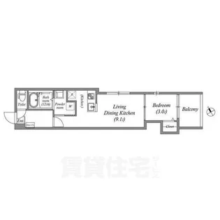 「ハーモニーテラス淀下津町Ⅲ」【2階】の間取り
