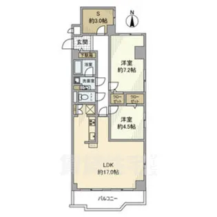 納屋橋マンションA棟【4階】の間取り
