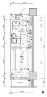 エストゥルース京都【7階】の間取り