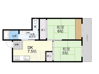サングリーン大島【2階】の間取り