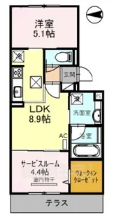 1SLDKの間取り画像