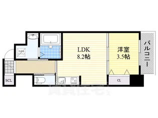 ファーストフィオーレ新大阪グランデ【5階】の間取り