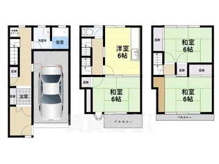 奈良県大和高田市材木町【一戸建】の間取り