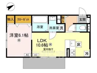 滋賀県守山市守山3丁目【アパート】の間取り