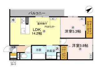 滋賀県守山市守山3丁目【アパート】の間取り
