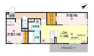 滋賀県守山市守山3丁目【アパート】の間取り