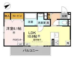 滋賀県守山市守山3丁目【アパート】の間取り