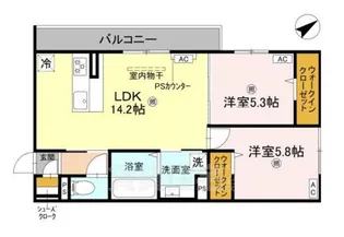 滋賀県守山市守山3丁目【アパート】の間取り
