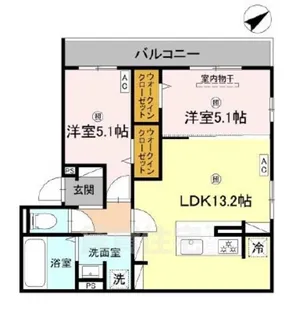 滋賀県守山市浮気町【アパート】の間取り