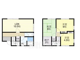 奈良県奈良市朱雀1丁目【テラスハウス】の間取り