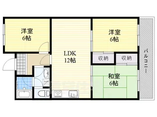オークヴィラ村上【3階】の間取り