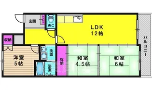 ファミリオ奥ノ坊【3階】の間取り