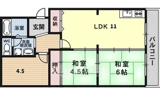 ハイツ松尾【2階】の間取り