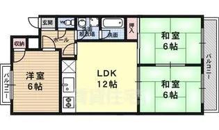 京都府京都市西京区牛ケ瀬奥ノ防町【マンション】の間取り