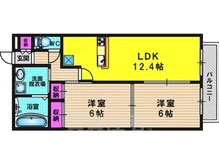デファーンドル長岡京【2階】の間取り