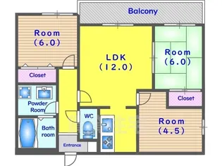 エクラ桂駅前【1階】の間取り