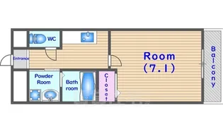 アーバン御陵【1階】の間取り