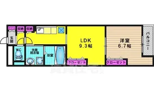 京都府京都市西京区上桂前田町【マンション】の間取り