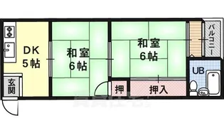 御陵ハイツ【2階】の間取り