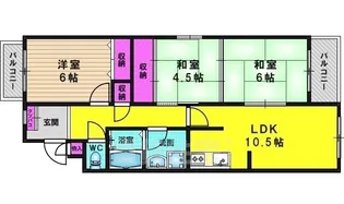 ヴェルデ三番館【3階】の間取り