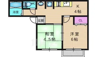 メゾンエスポワール2 B棟【202号室】の間取り