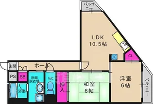 La Festa京都桂(旧 緑山荘山田)【2階】の間取り