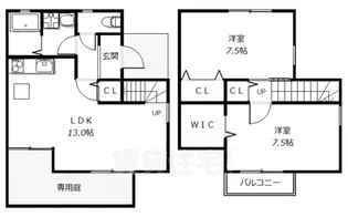 京都府京都市西京区松室荒堀町【一戸建】の間取り