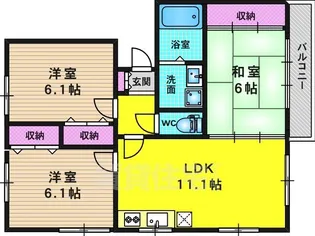 Pine Gaeden【3階】の間取り