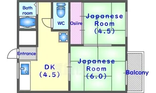 ウィンズ上桂A棟【2階】の間取り