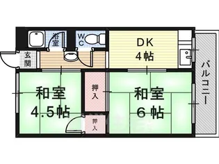川口マンション【2階】の間取り