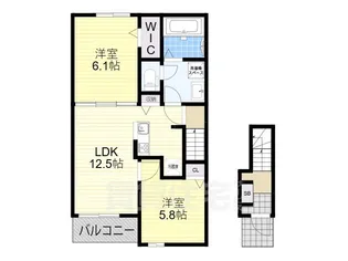 ベルカレント2【2階】の間取り