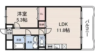 Hale学園前【2階】の間取り