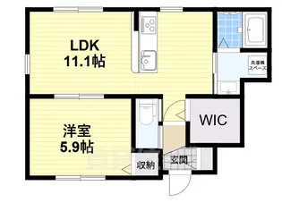 奈良県大和高田市大中南町【アパート】の間取り