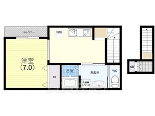 サンウィング妙法寺【2階】の間取り