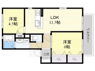 シューメゾンB棟【2階】の間取り