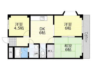 グランドライフ秋篠【3階】の間取り