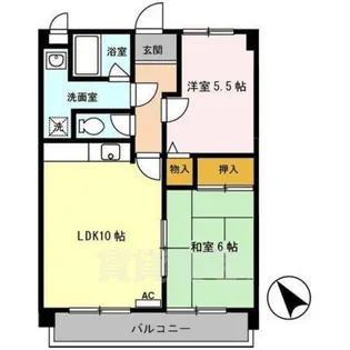 クリアサガ嵐山【1階】の間取り