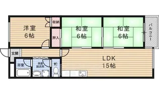 インペリアル京都【6階】の間取り