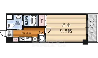 クリスタルグランツ京都高辻【8階】の間取り