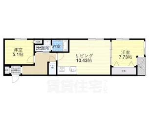 二条城東レジデンス【1階】の間取り