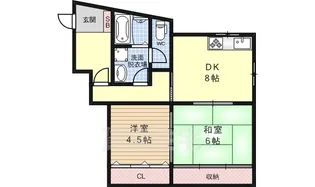 シャローム石田【1階】の間取り