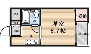 NPハイツ梅津【1階】の間取り