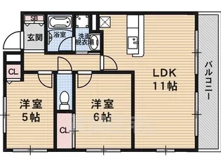 フローレンスさがの【1階】の間取り
