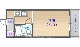 ウエストアベニュー【1階】の間取り