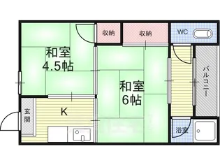 岡本荘【2階】の間取り