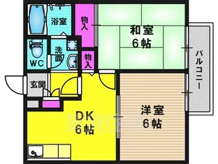 ウィンディアコリーヌ A棟【2階】の間取り