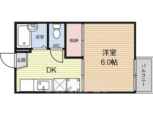 コスモ桂【1階】の間取り