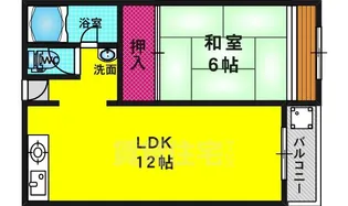 マンション桂風【2階】の間取り