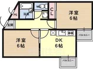 京都府京都市西京区桂浅原町【マンション】の間取り
